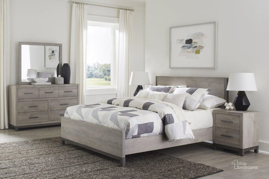 The appearance of Zephyr Light Gray And Black Panel Bedroom Set designed by Homelegance in the transitional interior design. This black and gray piece of furniture  was selected by 1StopBedrooms from Zephyr Collection to add a touch of cosiness and style into your home. Sku: 1577-1;1577-3;1577-4. Bed Type: Panel Bed. Material: Wood. Product Type: Panel Bed. Bed Size: Queen. Image1