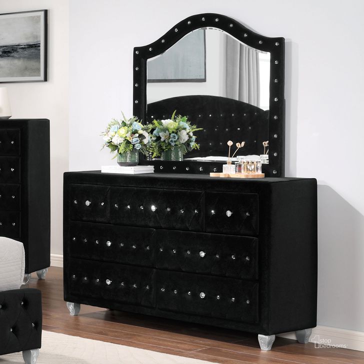 The appearance of Zohar Dresser In Black designed by Furniture of America in the glam interior design. This black piece of furniture  was selected by 1StopBedrooms from Zohar Collection to add a touch of cosiness and style into your home. Sku: CM7130BK-D. Material: Wood. Product Type: Dresser. Image1