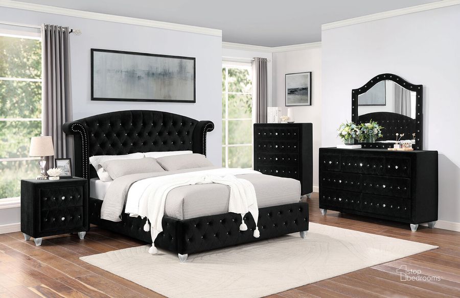 The appearance of Zohar Eastern King Bed In Black designed by Furniture of America in the glam interior design. This black piece of furniture  was selected by 1StopBedrooms from Zohar Collection to add a touch of cosiness and style into your home. Sku: CM7130BK-K-1;CM7130BK-EK-2;CM7130BK-K-3. Bed Type: Platform Bed. Material: Wood. Product Type: Platform Bed. Bed Size: King. Image1