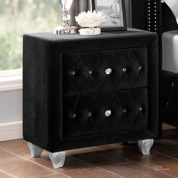 The appearance of Zohar Night Stand In Black designed by Furniture of America in the glam interior design. This black piece of furniture  was selected by 1StopBedrooms from Zohar Collection to add a touch of cosiness and style into your home. Sku: CM7130BK-N. Material: Wood. Product Type: Nightstand. Image1