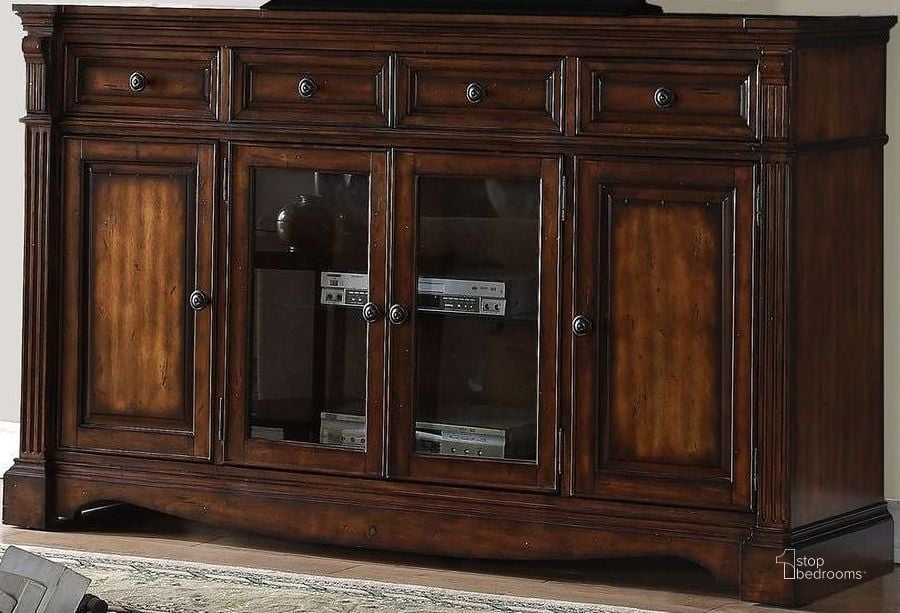 The appearance of Parliament 72" Brown TV Console designed by Legends Furniture in the traditional interior design. This brown piece of furniture  was selected by 1StopBedrooms from Parliament Collection to add a touch of cosiness and style into your home. Sku: ZPAR-1772. Material: Wood. Product Type: TV Stands and TV Console. Image1