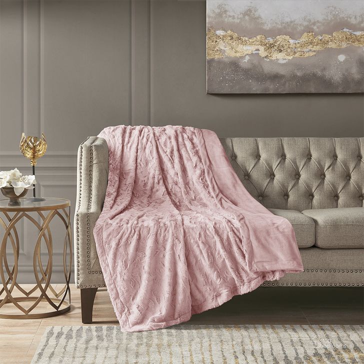 The appearance of Zuri Polyester Solid Brushed Long Fur Throw In Blush designed by Olliix in the transitional interior design. This blush piece of furniture  was selected by 1StopBedrooms from Zuri Collection to add a touch of cosiness and style into your home. Sku: MP50-7192. Material: Polyester. Product Type: Throw. Image1