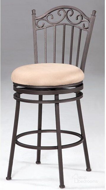 The appearance of Wrought Iron 26 inch Swivel Stool designed by Chintaly Imports in the modern / contemporary interior design. This antique taupe piece of furniture  was selected by 1StopBedrooms from Wrought Iron Collection to add a touch of cosiness and style into your home. Sku: 0710-CS. Material: Metal. Product Type: Counter Height Chair.