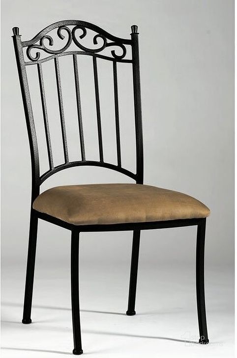 The appearance of Wrought Iron Side Chair (Set of 4) designed by Chintaly Imports in the transitional interior design. This antique taupe piece of furniture  was selected by 1StopBedrooms from Wrought Iron Collection to add a touch of cosiness and style into your home. Sku: 0710-SC. Material: Metal. Product Type: Side Chair. Image1