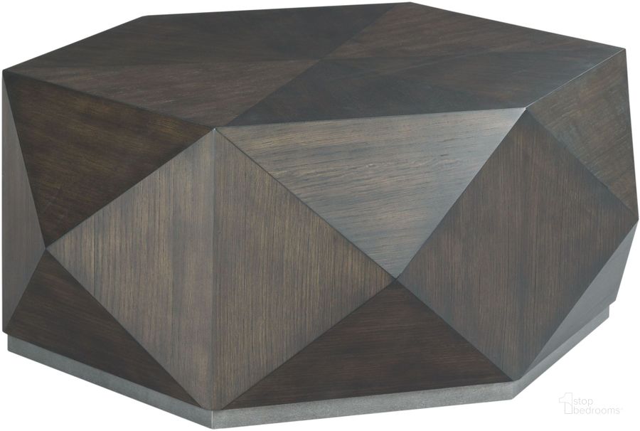 The appearance of Hidden Treasures Brown Hex Cocktail Table designed by Hammary in the modern / contemporary interior design. This brown piece of furniture  was selected by 1StopBedrooms from Hidden Treasures Collection to add a touch of cosiness and style into your home. Sku: 090-960. Material: Wood. Product Type: Cocktail Table.
