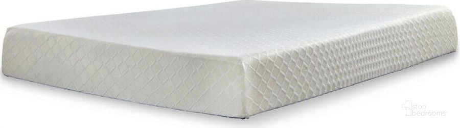 The appearance of 10 Inch Chime Memory Foam White Full Mattress designed by Sierra Sleep by Ashley in the traditional interior design. This white piece of furniture  was selected by 1StopBedrooms from 10 Inch Chime Memory Foam Collection to add a touch of cosiness and style into your home. Sku: M69921. Material: Microfiber. Product Type: Mattress. Bed Size: Full. Size: Full. Comfort Level: Firm. Mattress Top: Tight Top. Mattress Type: Memory Foam. Comfort Level: Firm. Mattress Thickness: 10". Image1