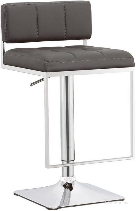 The appearance of Gray Adjustable Bar Stool designed by Coaster in the modern / contemporary interior design. This gray piece of furniture  was selected by 1StopBedrooms from Barstools Collection to add a touch of cosiness and style into your home. Sku: 100195. Product Type: Barstool. Material: Vinyl. Image1