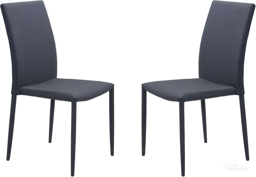 The appearance of Confidence Black Dining Chair Set of 4 designed by Zuo Modern in the modern / contemporary interior design. This black piece of furniture  was selected by 1StopBedrooms from Confidence Collection to add a touch of cosiness and style into your home. Sku: 100243. Material: Fabric. Product Type: Dining Chair. Image1