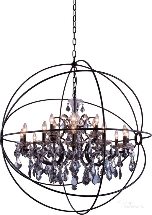 The appearance of Geneva 43.5 Dark Bronze 18 Light Chandelier With Silver Shade Royal Cut Crystal Trim designed by Elegant Lighting in the transitional interior design. This gray piece of furniture  was selected by 1StopBedrooms from Geneva Collection to add a touch of cosiness and style into your home. Sku: 1130G43DB-SS/RC. Material: Glass. Product Type: Chandelier.