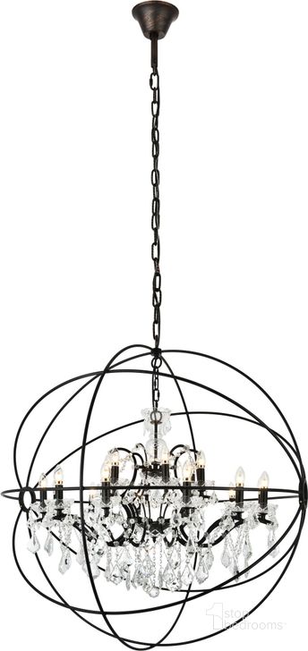 The appearance of Geneva 43.5" Dark Bronze 18 Light Chandelier With Clear Royal Cut Crystal Trim designed by Elegant Lighting in the transitional interior design. This gray piece of furniture  was selected by 1StopBedrooms from Geneva Collection to add a touch of cosiness and style into your home. Sku: 1130G43DB/RC. Material: Glass. Product Type: Chandelier. Image1