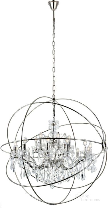 The appearance of Geneva 43.5" Polished nickel 18 Light Chandelier With Clear Royal Cut Crystal Trim designed by Elegant Lighting in the transitional interior design. This silver piece of furniture  was selected by 1StopBedrooms from Geneva Collection to add a touch of cosiness and style into your home. Sku: 1130G43PN/RC. Material: Glass. Product Type: Chandelier. Image1