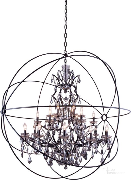 The appearance of Geneva 60 Dark Bronze 25 Light Chandelier With Silver Shade Royal Cut Crystal Trim designed by Elegant Lighting in the transitional interior design. This gray piece of furniture  was selected by 1StopBedrooms from Geneva Collection to add a touch of cosiness and style into your home. Sku: 1130G60DB-SS/RC. Material: Glass. Product Type: Chandelier.