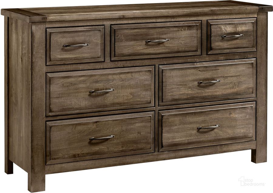 The appearance of Maple Road Maple Syrup 7 Drawer Triple Dresser designed by Artisan & Post in the rustic / southwestern interior design. This maple syrup piece of furniture  was selected by 1StopBedrooms from Maple Road Collection to add a touch of cosiness and style into your home. Sku: 117-003. Material: Wood. Product Type: Dresser. Image1