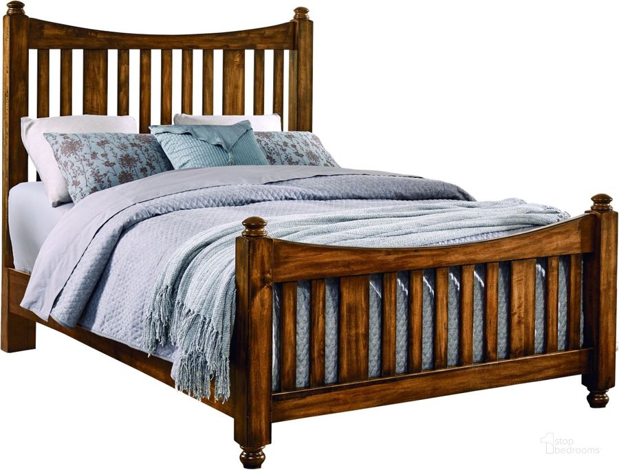 The appearance of Maple Road Antique Amish King Poster Bed designed by Artisan & Post in the rustic / southwestern interior design. This antique piece of furniture  was selected by 1StopBedrooms from Maple Road Collection to add a touch of cosiness and style into your home. Sku: 118-668;118-866;118-733;MS-MS2. Bed Type: Poster Bed. Product Type: Poster Bed. Bed Size: King. Image1