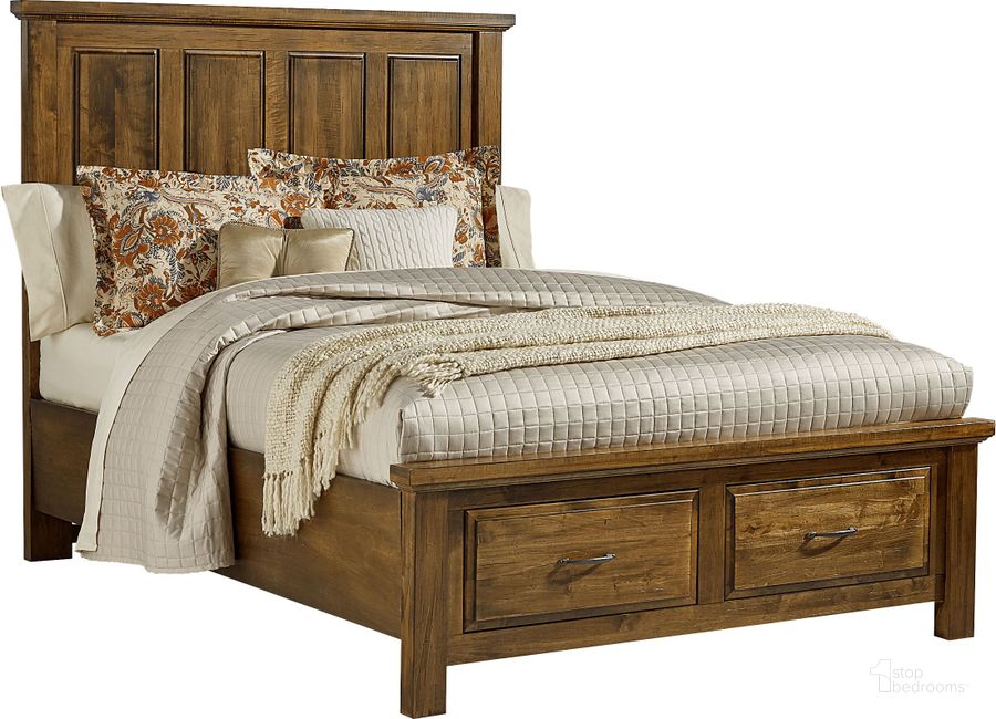 The appearance of Maple Road Antique Amish King Mansion Storage Bed designed by Artisan & Post in the rustic / southwestern interior design. This antique piece of furniture  was selected by 1StopBedrooms from Maple Road Collection to add a touch of cosiness and style into your home. Sku: 118-669;118-066B;118-502;AP-666T. Bed Type: Storage Bed. Product Type: Storage Bed. Bed Size: King. Image1