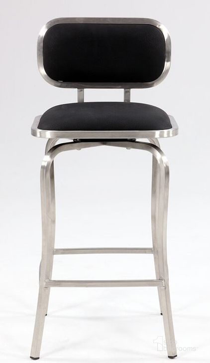 The appearance of Modern Swivel Counter Height Stool (Black) designed by Chintaly Imports in the modern / contemporary interior design. This black piece of furniture  was selected by 1StopBedrooms from Modern Collection to add a touch of cosiness and style into your home. Sku: 1192-CS-BLK. Material: Faux Leather. Product Type: Counter Height Chair. Image1