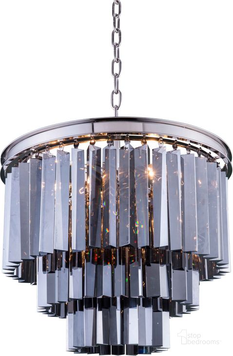 The appearance of Sydney 20 Polished nickel 9 Light Chandelier With Silver Shade Royal Cut Crystal Trim designed by Elegant Lighting in the glam interior design. This silver piece of furniture  was selected by 1StopBedrooms from Sydney Collection to add a touch of cosiness and style into your home. Sku: 1201D20PN-SS/RC. Material: Steel. Product Type: Chandelier.
