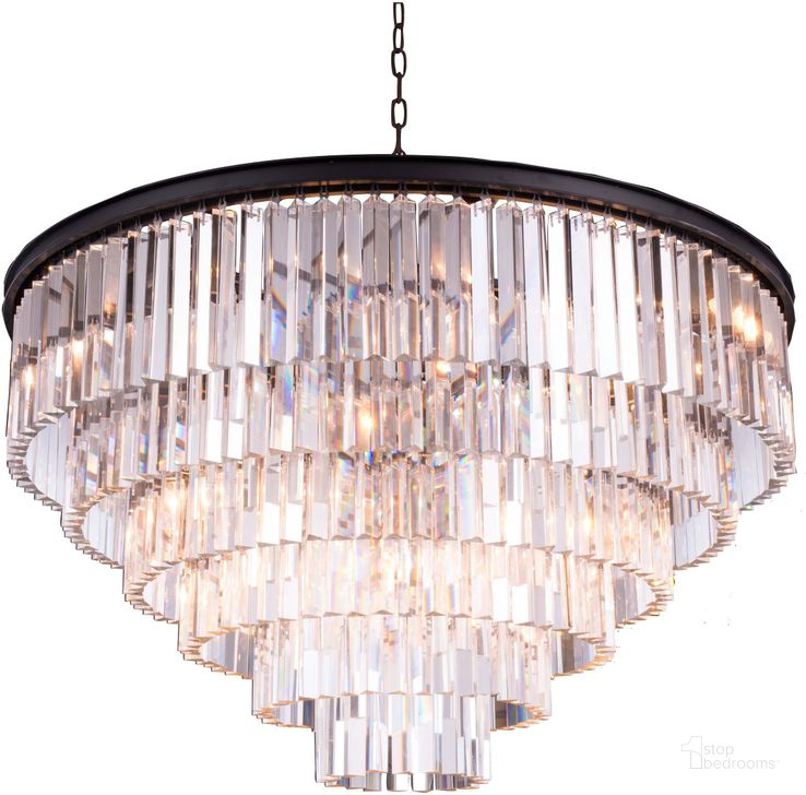 The appearance of Sydney 44 Matte Black 33 Light Chandelier With Clear Royal Cut Crystal Trim designed by Elegant Lighting in the transitional interior design. This black piece of furniture  was selected by 1StopBedrooms from Sydney Collection to add a touch of cosiness and style into your home. Sku: 1201D44MB/RC. Material: Steel. Product Type: Chandelier.