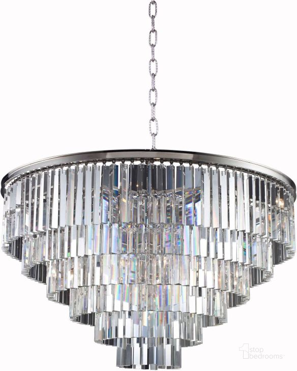 The appearance of Sydney 44 Polished nickel 33 Light Chandelier With Clear Royal Cut Crystal Trim designed by Elegant Lighting in the transitional interior design. This silver piece of furniture  was selected by 1StopBedrooms from Sydney Collection to add a touch of cosiness and style into your home. Sku: 1201D44PN/RC. Material: Steel. Product Type: Chandelier.