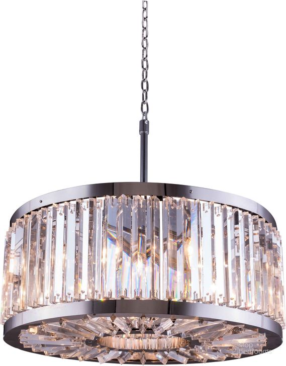 The appearance of Chelsea 28 Polished nickel 8 Light Chandelier With Clear Royal Cut Crystal Trim designed by Elegant Lighting in the glam interior design. This silver piece of furniture  was selected by 1StopBedrooms from Chelsea Collection to add a touch of cosiness and style into your home. Sku: 1203D28PN/RC. Material: Steel. Product Type: Chandelier.