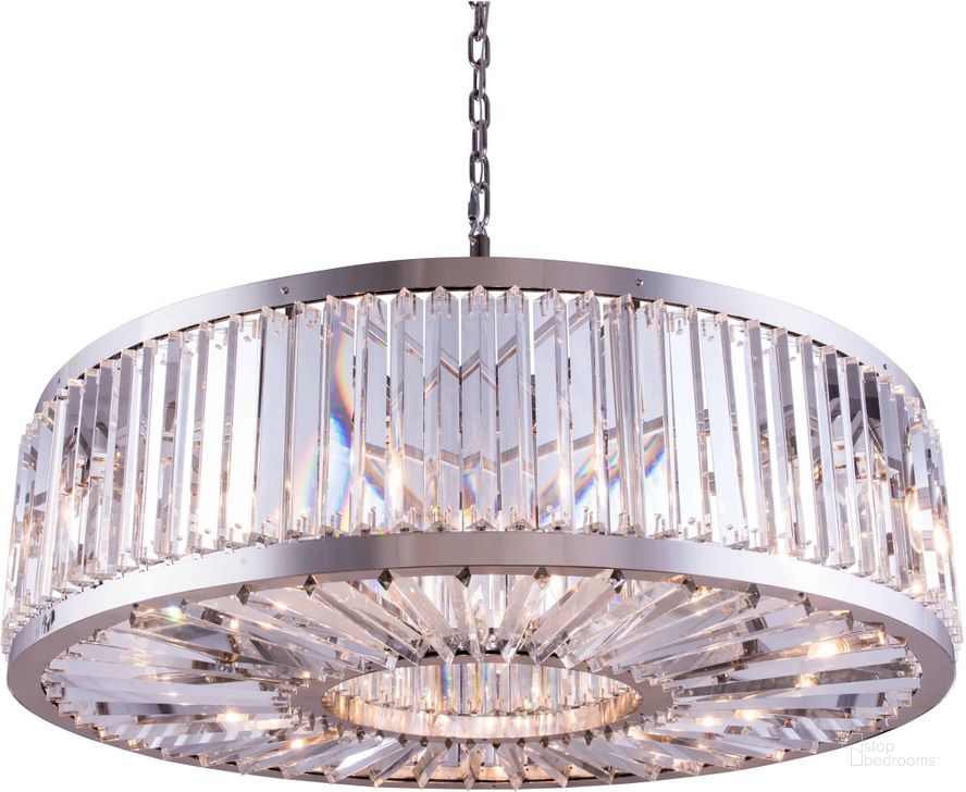 The appearance of Chelsea 43.5 Polished nickel 10 Light Chandelier With Clear Royal Cut Crystal Trim designed by Elegant Lighting in the glam interior design. This silver piece of furniture  was selected by 1StopBedrooms from Chelsea Collection to add a touch of cosiness and style into your home. Sku: 1203G43PN/RC. Material: Steel. Product Type: Chandelier.