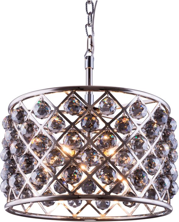 The appearance of Madison 20 Polished nickel 6 Light Pendant With Silver Shade Royal Cut Crystal Trim designed by Elegant Lighting in the glam interior design. This silver piece of furniture  was selected by 1StopBedrooms from Madison Collection to add a touch of cosiness and style into your home. Sku: 1206D20PN-SS/RC. Material: Steel. Product Type: Pendant Lighting.