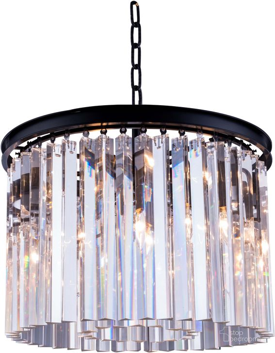 The appearance of Sydney 20 Matte Black 6 Light Pendant With Clear Royal Cut Crystal Trim designed by Elegant Lighting in the glam interior design. This black piece of furniture  was selected by 1StopBedrooms from Sydney Collection to add a touch of cosiness and style into your home. Sku: 1208D20MB/RC. Material: Steel. Product Type: Pendant Lighting.