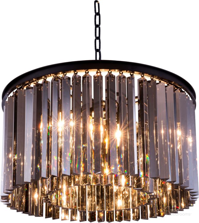 The appearance of Sydney 26 Matte Black 8 Light Chandelier With Silver Shade Royal Cut Crystal Trim designed by Elegant Lighting in the glam interior design. This black piece of furniture  was selected by 1StopBedrooms from Sydney Collection to add a touch of cosiness and style into your home. Sku: 1208D26MB-SS/RC. Material: Steel. Product Type: Chandelier.
