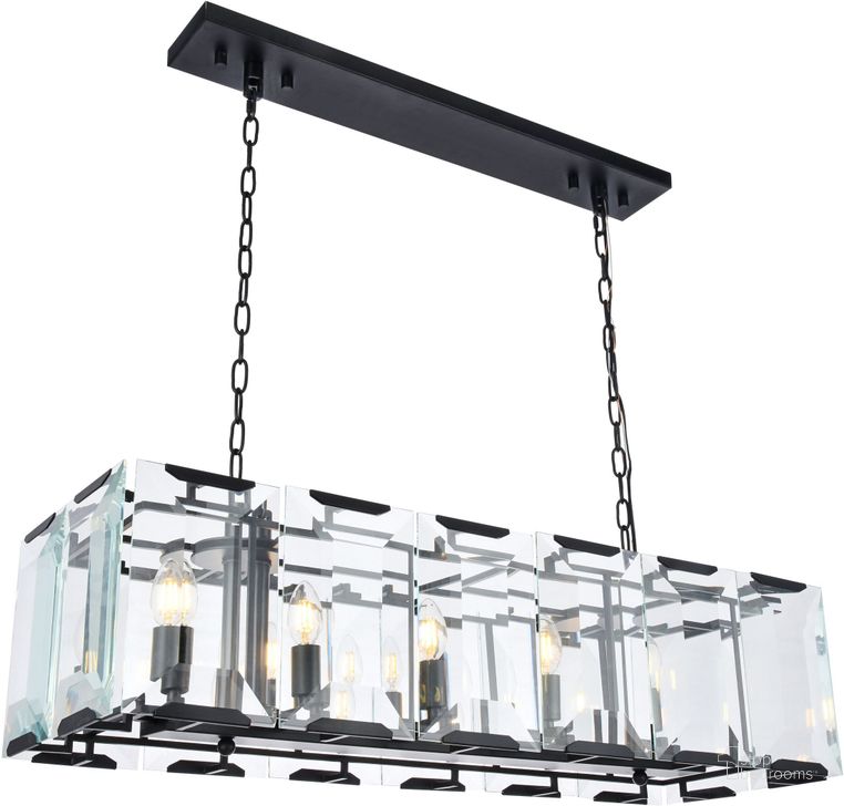 The appearance of Monaco 13" Flat Matte Black 12 Light Chandelier Glass Crystal Trim designed by Elegant Lighting in the transitional interior design. This black piece of furniture  was selected by 1StopBedrooms from Monaco Collection to add a touch of cosiness and style into your home. Sku: 1212D40FB. Material: Glass. Product Type: Chandelier. Image1