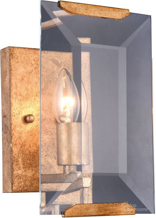 The appearance of Monaco 6 Golden Iron 1 Light Wall Sconce Glass Crystal Trim designed by Elegant Lighting in the transitional interior design. This gold piece of furniture  was selected by 1StopBedrooms from Monaco Collection to add a touch of cosiness and style into your home. Sku: 1212W6GI. Material: Metal. Product Type: Wall Sconce.