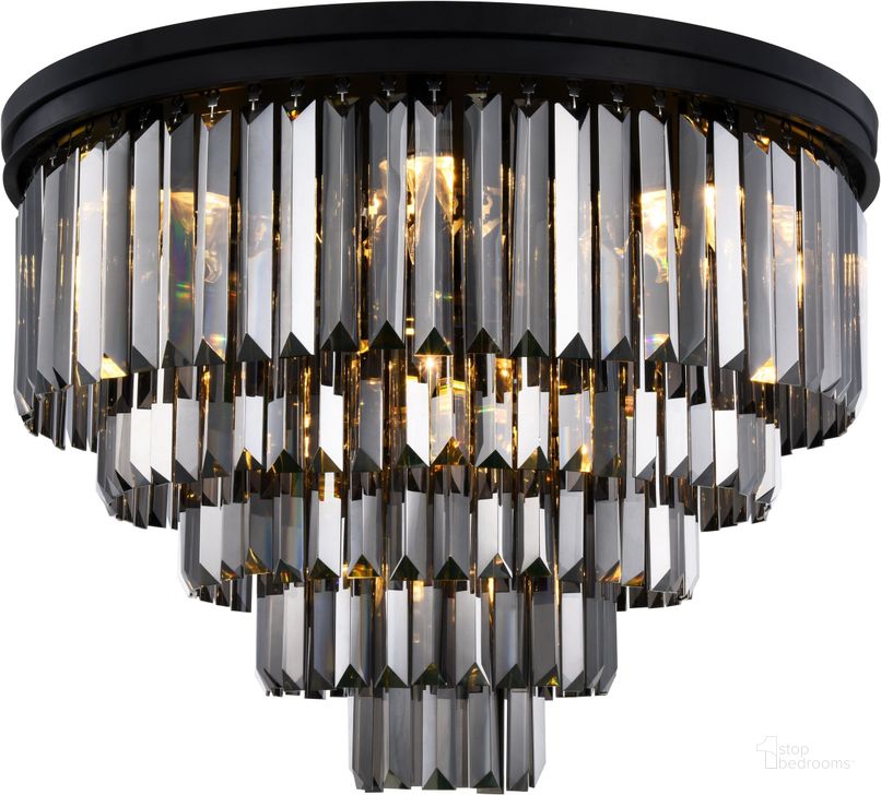 The appearance of Sydney 32 Matte Black 17 Light Flush Mount With Silver Royal Cut Crystal Trim designed by Elegant Lighting in the modern / contemporary interior design. This black piece of furniture  was selected by 1StopBedrooms from Sydney Collection to add a touch of cosiness and style into your home. Sku: 1231F32MB-SS/RC. Material: Steel. Product Type: Flush Mount.