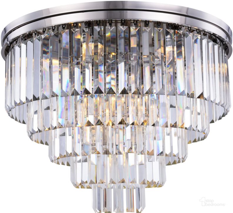 The appearance of Sydney 32 Polished nickel 17 Light Flush Mount With Clear Shade Royal Cut Crystal Trim designed by Elegant Lighting in the modern / contemporary interior design. This silver piece of furniture  was selected by 1StopBedrooms from Sydney Collection to add a touch of cosiness and style into your home. Sku: 1231F32PN/RC. Material: Steel. Product Type: Flush Mount.