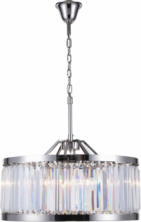 The appearance of Chelsea 28 Polished nickel 8 Light Chandelier With Clear Shade Royal Cut Crystal Trim designed by Elegant Lighting in the modern / contemporary interior design. This polished nickel piece of furniture  was selected by 1StopBedrooms from Chelsea Collection to add a touch of cosiness and style into your home. Sku: 1233D28PN/RC. Material: Steel. Product Type: Chandelier.