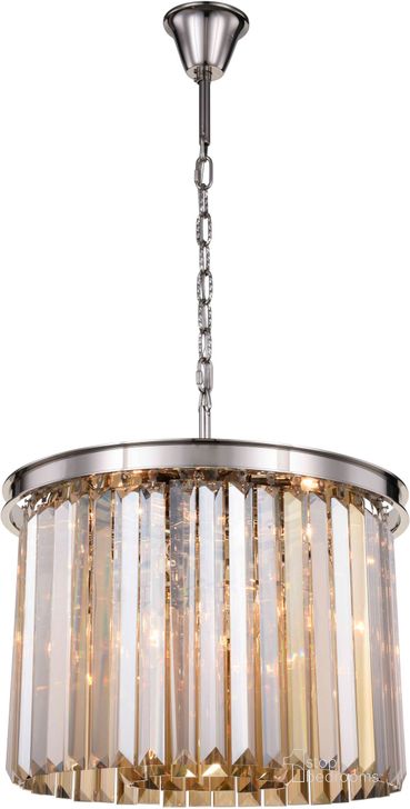 The appearance of Sydney 20 Polished nickel 6 Light Pendant With Golden Royal Cut Crystal Trim designed by Elegant Lighting in the modern / contemporary interior design. This silver piece of furniture  was selected by 1StopBedrooms from Sydney Collection to add a touch of cosiness and style into your home. Sku: 1238D20PN-GT/RC. Material: Steel. Product Type: Pendant Lighting.