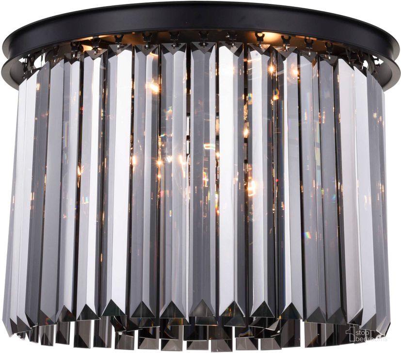 The appearance of Sydney 20 Matte Black 6 Light Flush Mount With Silver Royal Cut Crystal Trim designed by Elegant Lighting in the modern / contemporary interior design. This black piece of furniture  was selected by 1StopBedrooms from Sydney Collection to add a touch of cosiness and style into your home. Sku: 1238F20MB-SS/RC. Material: Steel. Product Type: Flush Mount.