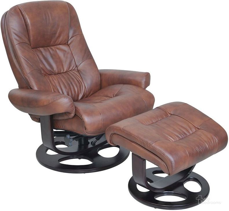 The appearance of Jacque Recliner w/ Ottoman (Whiskey) designed by BarcaLounger in the transitional interior design. This whiskey piece of furniture  was selected by 1StopBedrooms from Jacque Collection to add a touch of cosiness and style into your home. Sku: 158021360186. Material: Leather. Product Type: Recliner. Image1