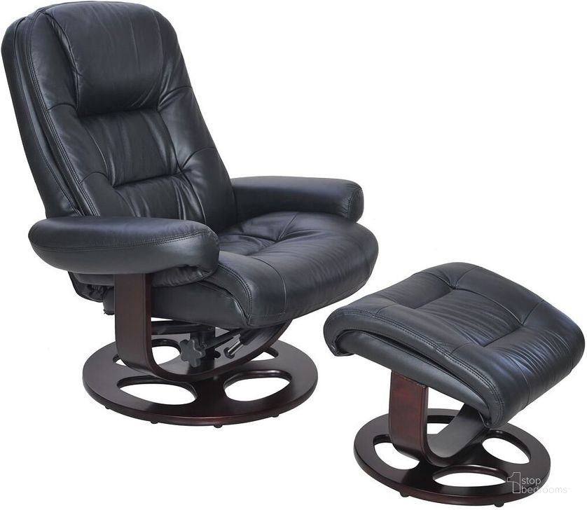 The appearance of Jacque Recliner w/ Ottoman (Black) designed by BarcaLounger in the transitional interior design. This black piece of furniture  was selected by 1StopBedrooms from Jacque Collection to add a touch of cosiness and style into your home. Sku: 158021360199. Material: Leather. Product Type: Recliner. Image1