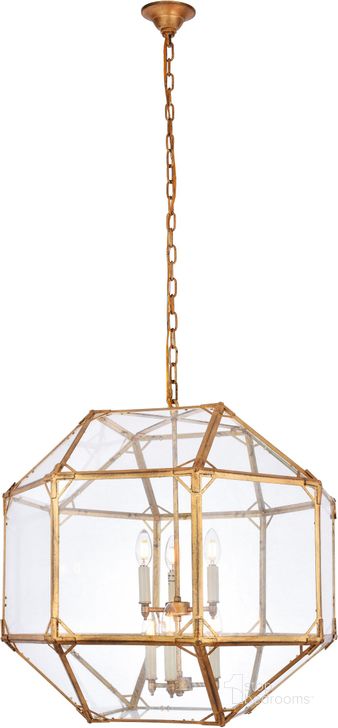 The appearance of Gordon 24 Golden Iron 6 Light Chandelier designed by Elegant Lighting in the modern / contemporary interior design. This gold piece of furniture  was selected by 1StopBedrooms from Gordon Collection to add a touch of cosiness and style into your home. Sku: 1514D24GI. Material: Metal. Product Type: Chandelier.