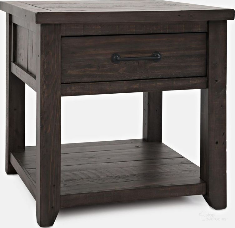 The appearance of Madison County Barnwood Harris End Table designed by Jofran in the traditional interior design. This brown piece of furniture  was selected by 1StopBedrooms from Madison County Collection to add a touch of cosiness and style into your home. Sku: 1700-13. Product Type: End Table. Material: Pine. Image1