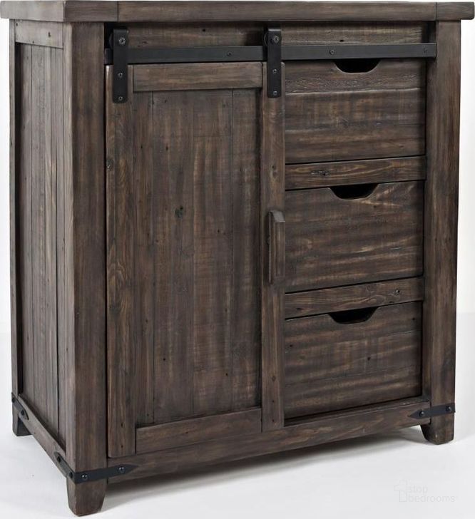 The appearance of Madison County Barnwood 32" Barn Door Accent Cabinet designed by Jofran in the traditional interior design. This brown piece of furniture  was selected by 1StopBedrooms from Madison County Collection to add a touch of cosiness and style into your home. Sku: 1700-32. Product Type: Accent Chest. Material: Pine. Image1