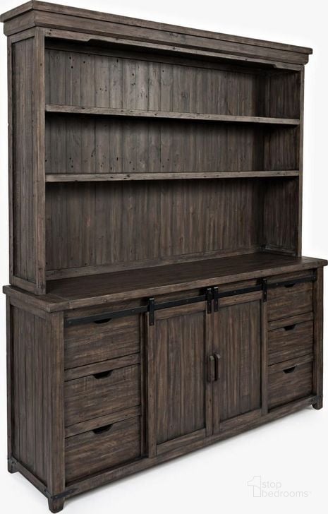 The appearance of Madison County Barnwood Server With Hutch designed by Jofran in the traditional interior design. This brown piece of furniture  was selected by 1StopBedrooms from Madison County Collection to add a touch of cosiness and style into your home. Sku: 1700-7071KT. Product Type: Buffets, Sideboards and Server. Material: Pine. Image1