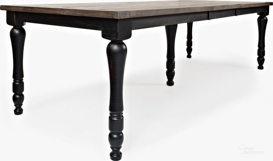 The appearance of Madison County Vintage Black Rectangular Extendable Dining Table designed by Jofran in the traditional interior design. This black piece of furniture  was selected by 1StopBedrooms from Madison County Collection to add a touch of cosiness and style into your home. Sku: 1702-106. Table Base Style: Legs. Product Type: Dining Table. Table Top Shape: Rectangular. Material: Pine. Image1