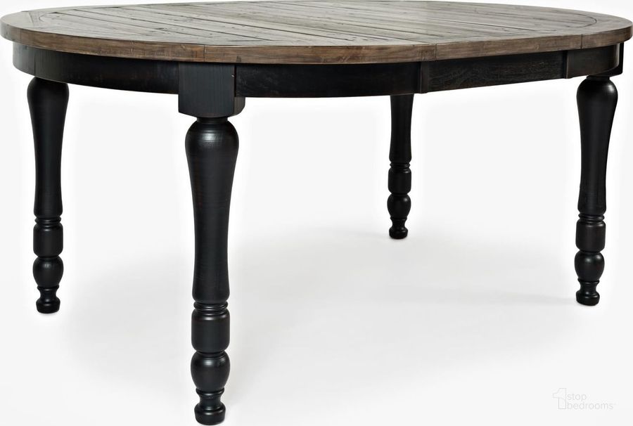 The appearance of Madison County Vintage Black Extendable Round Dining Table designed by Jofran in the traditional interior design. This black piece of furniture  was selected by 1StopBedrooms from Madison County Collection to add a touch of cosiness and style into your home. Sku: 1702-66. Table Base Style: Legs. Table Top Shape: Round. Product Type: Dining Table. Material: Pine. Image1