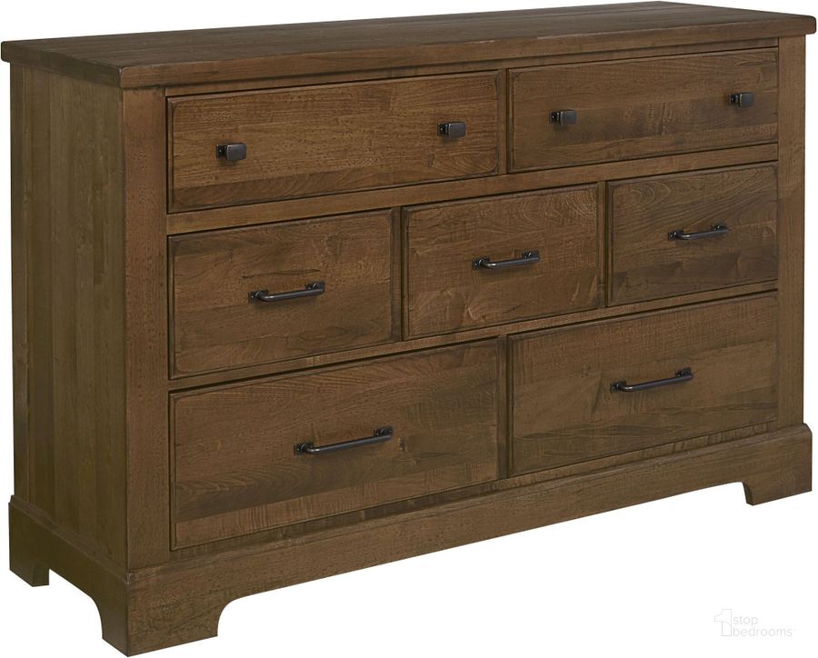 The appearance of Cool Rustic Amber 7 Drawer Dresser designed by Artisan & Post in the rustic / southwestern interior design. This rustic brown piece of furniture  was selected by 1StopBedrooms from Cool Rustic Collection to add a touch of cosiness and style into your home. Sku: 174-002. Product Type: Dresser. Image1