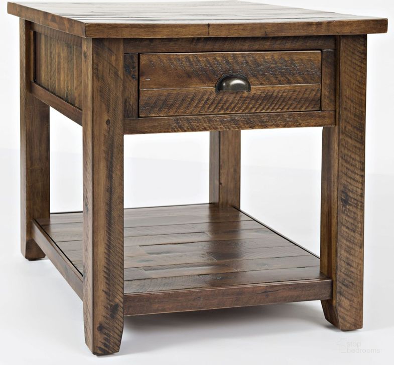 The appearance of Artisans Craft Dakota Oak End Table designed by Jofran in the transitional interior design. This brown piece of furniture  was selected by 1StopBedrooms from Artisan'S Craft Collection to add a touch of cosiness and style into your home. Sku: 1742-3. Table Top Shape: Square. Material: Wood. Product Type: End Table. Image1