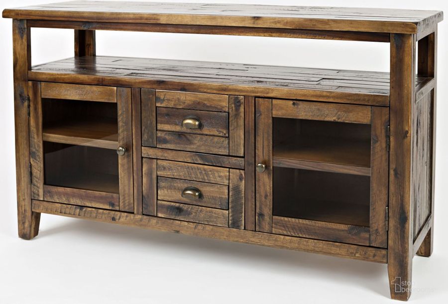 The appearance of Artisans Craft Dakota Oak Storage Console designed by Jofran in the transitional interior design. This brown piece of furniture  was selected by 1StopBedrooms from Artisan'S Craft Collection to add a touch of cosiness and style into your home. Sku: 1742-54. Material: Wood. Product Type: TV Console. Image1