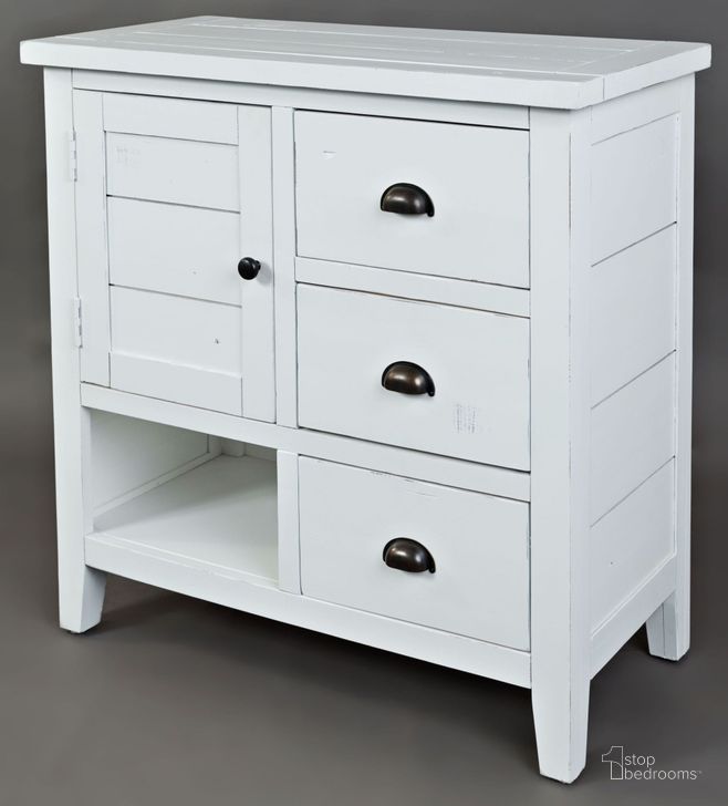 The appearance of Artisans Craft Weathered White Accent Chest designed by Jofran in the transitional interior design. This white piece of furniture  was selected by 1StopBedrooms from Artisan'S Craft Collection to add a touch of cosiness and style into your home. Sku: 1744-32. Material: Wood. Product Type: Accent Chest. Image1