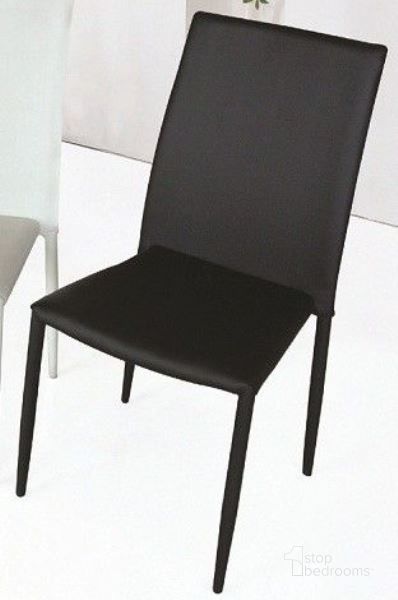 The appearance of DC-13 Black Dining Chair Set of 4 designed by J&M in the modern / contemporary interior design. This black piece of furniture  was selected by 1StopBedrooms from Black Collection to add a touch of cosiness and style into your home. Sku: 17779-BK. Material: Leather. Product Type: Dining Chair. Image1
