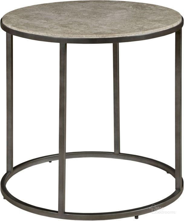 The appearance of Modern Basics Bronze and Cream Round End Table designed by Hammary in the modern / contemporary interior design. This brown piece of furniture  was selected by 1StopBedrooms from Modern Basics Collection to add a touch of cosiness and style into your home. Sku: 190-919. Material: Metal. Product Type: End Table. Image1