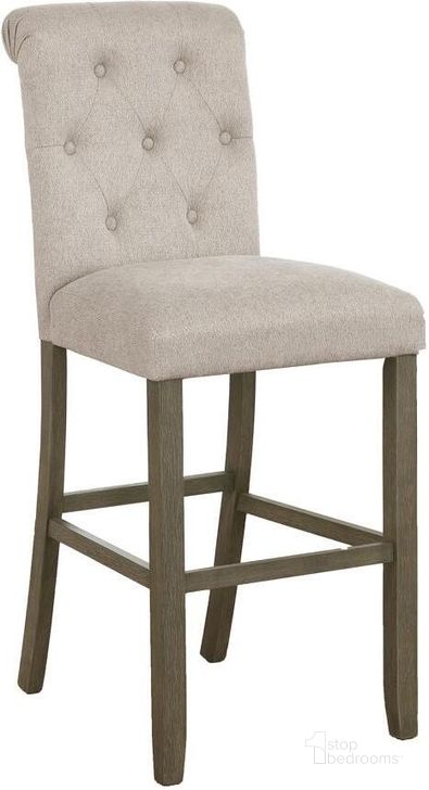 The appearance of 193169 Beige Bar Stool Set Of 2 designed by Coaster in the modern / contemporary interior design. This beige piece of furniture  was selected by 1StopBedrooms from  to add a touch of cosiness and style into your home. Sku: 193169. Material: Wood. Product Type: Barstool. Image1